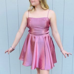 Pink silk dress